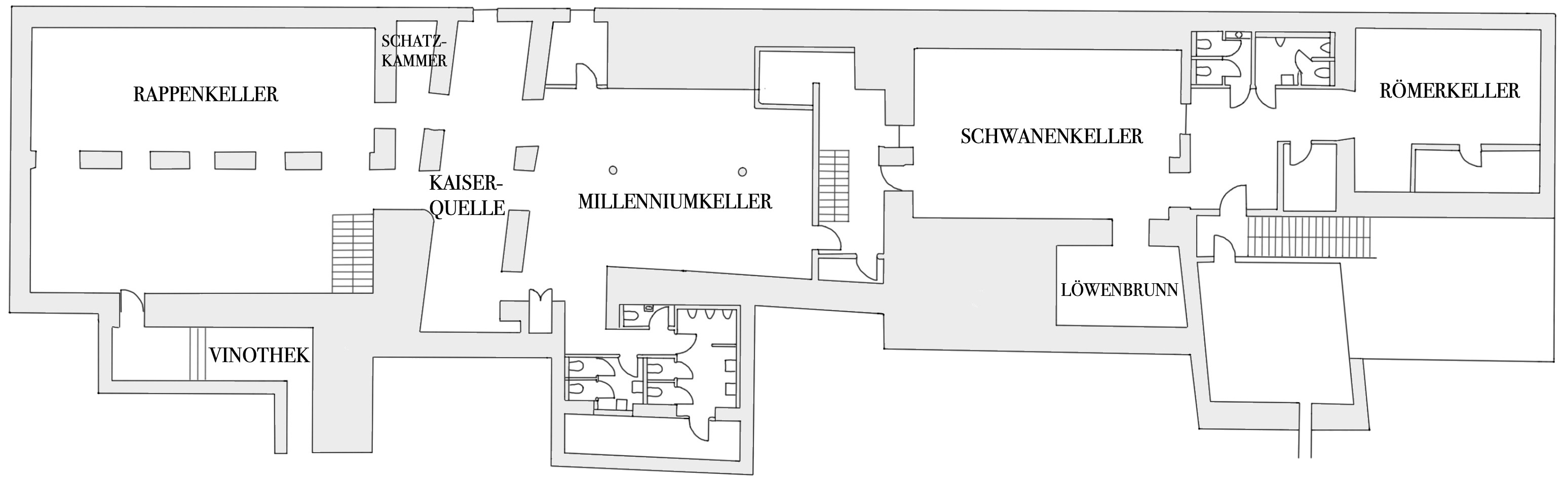 Raumplan des Kaiserhofgewölbes